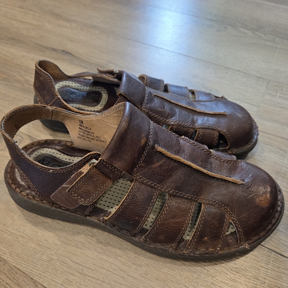 Born Sandals Fisherman Mens Size 12 Brown Closed Toe Rubber Soles Slingback main image 2